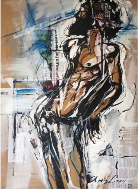 Don't Worry Bout a Thing — Mixed media on board by Chris Lary