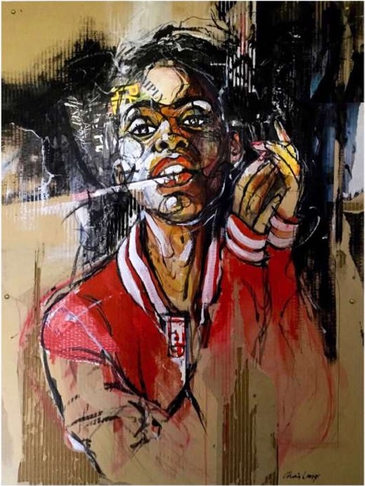 Cherished — Mixed media on cardboard by Chris Lary