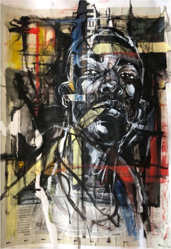 Resolute — Mixed media on board by Chris Lary